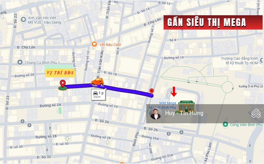 Bán nhà khu bình phú, mt đường số 22, dt 4 x 19m, 3.5 tấm, 13 tỷ. gần siêu thị mega