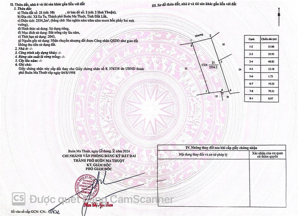 Bán đất rẫy phường tân an (thôn 1, đạt lý) 6,7 sào. giá 3 tỷ