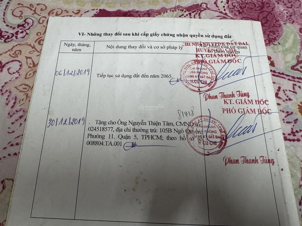 Bán đất chính chủ  mặt tiền trương thị kiện, thái mỹ, củ chi