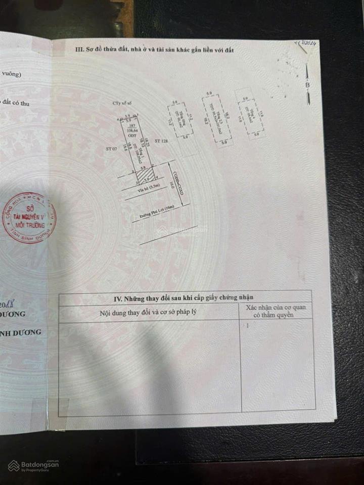 Bán nhà mặt tiền đường phú lợi, thủ dầu một, sổ riêng hoàn công, vị trí đắc địa kd đa ngành