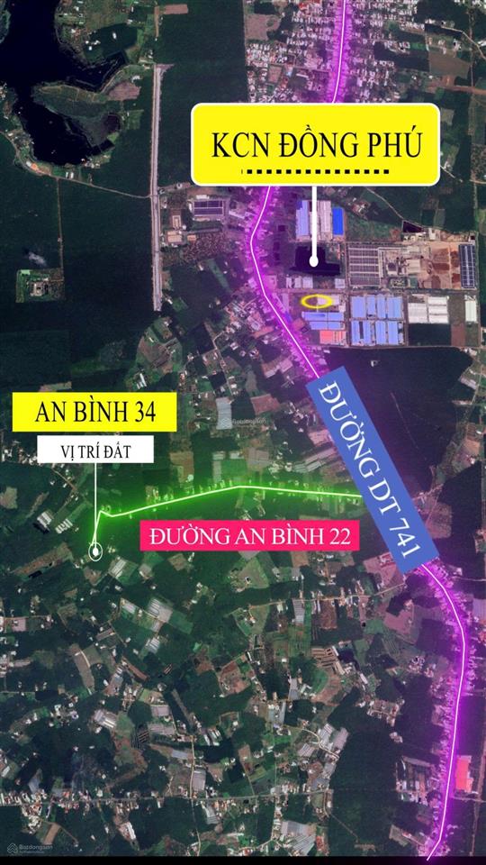 Bán đất an bình 34, phú giáo, gần khu công nghiệp nam đồng phú