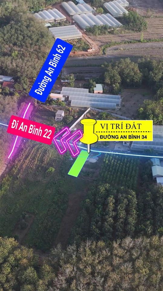 Bán đất an bình 34, phú giáo, gần khu công nghiệp nam đồng phú