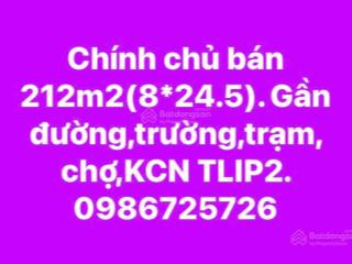 Cần bán lô đất đẹp 212m² (8*24) tại thuần xuyên, đường hào, hưng yên