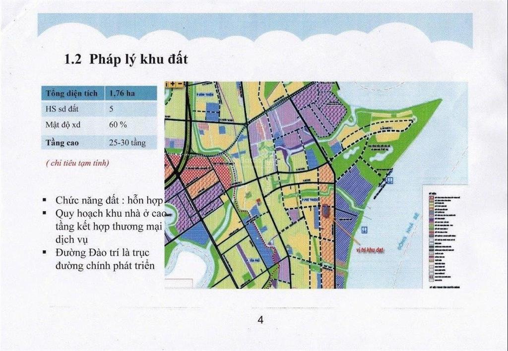 470 tỷ, đất 17.600m2, mt đào trí, qui hoạch khu nhà ở cao tầng