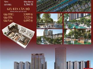 Căn 2 ngủ 2wc căn góc view thoáng không bị che chắn giá 3.723 tỉ