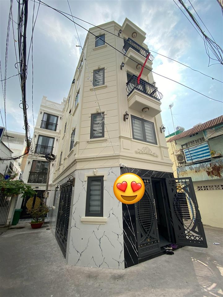 Hẻm xe hơi cầm bá thước  nhà mới 5 tầng  4 pn 6 wc