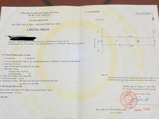 Bán đất tại xã dương xá, 65 triệu / m2, 79 m2, mặt tiền 3,6m, ngõ 3,5m, pháp lý đầy đủ