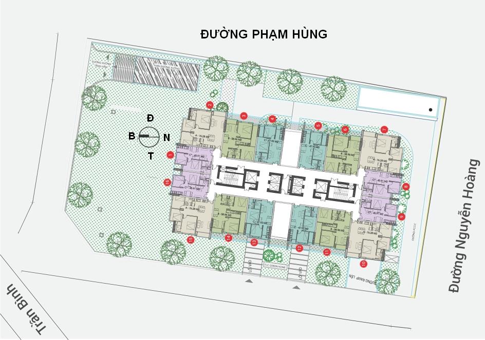 Bán cc flc green apartment, 2,9 tỷ, 45m², 2pn, 2wc, chính chủ giá cực chất
