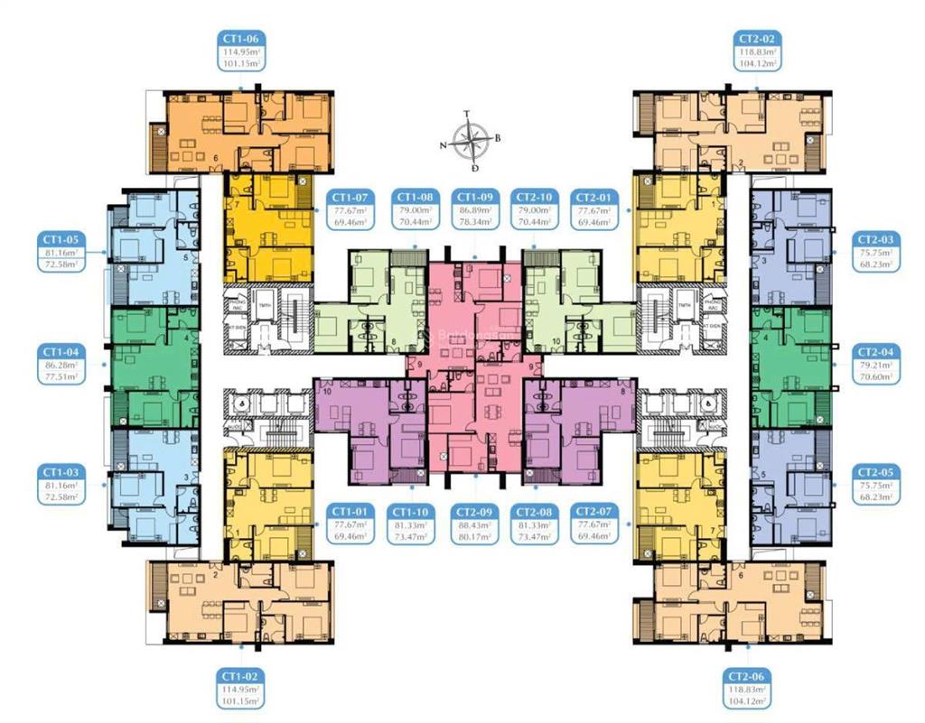 Bán căn hộ giá hời mỹ đình plaza 2, tòa ct1, 76m2, 2 phòng ngủ, 2 wc, sổ đỏ lâu dài