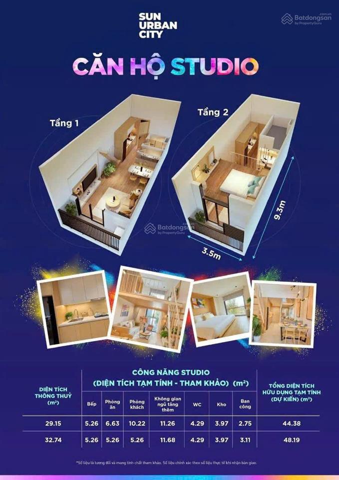 Bán căn hộ chung cư tại sun urban city, 1,2 tỷ, 30m2, giá tốt!