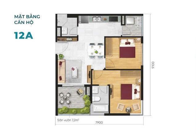 D  aqua 2pn + , 2wc 74m2, xả hàng tết 4.6x tỷ