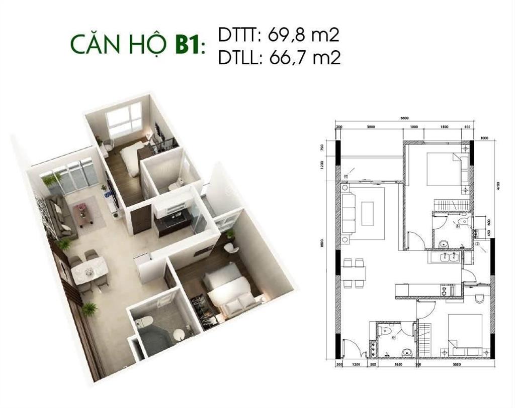 Suất ưu đãi bán saigon skyview 70m2