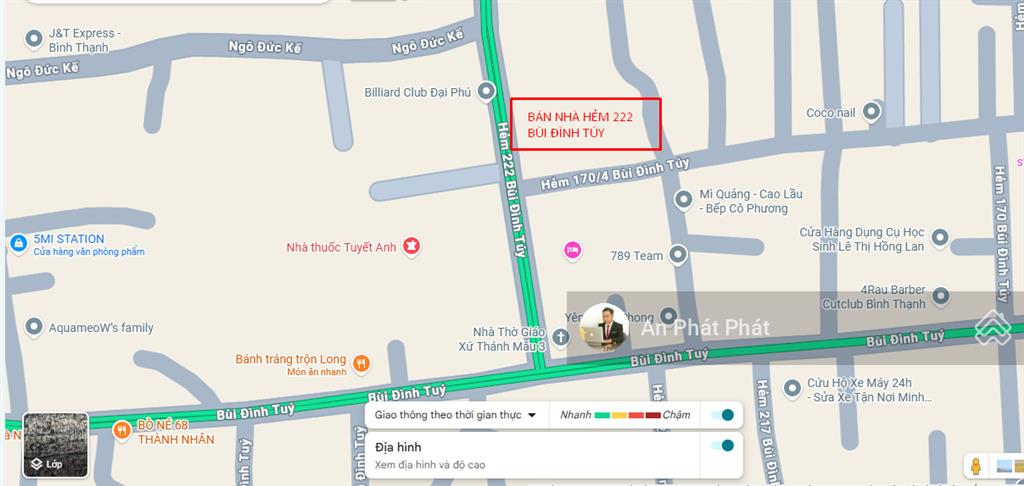 Bán nhà hẻm 222 bùi đình túy nhà c4 dt 95m xe hơi thông