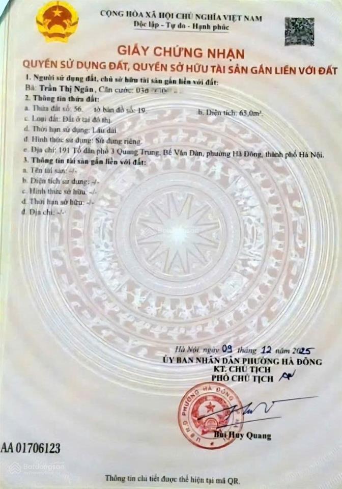 Cần tiền giảm ngay 3 tỷ bán đất tặng nhà rộng đẹp phố bế văn đàn, trung tâm hà đông, hà nội