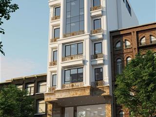 Bán tòa văn phòng 9 tầng xây mới mặt phố nguyễn đình hoàn. dt 195.9m2, mt 8,6m nở hậu.