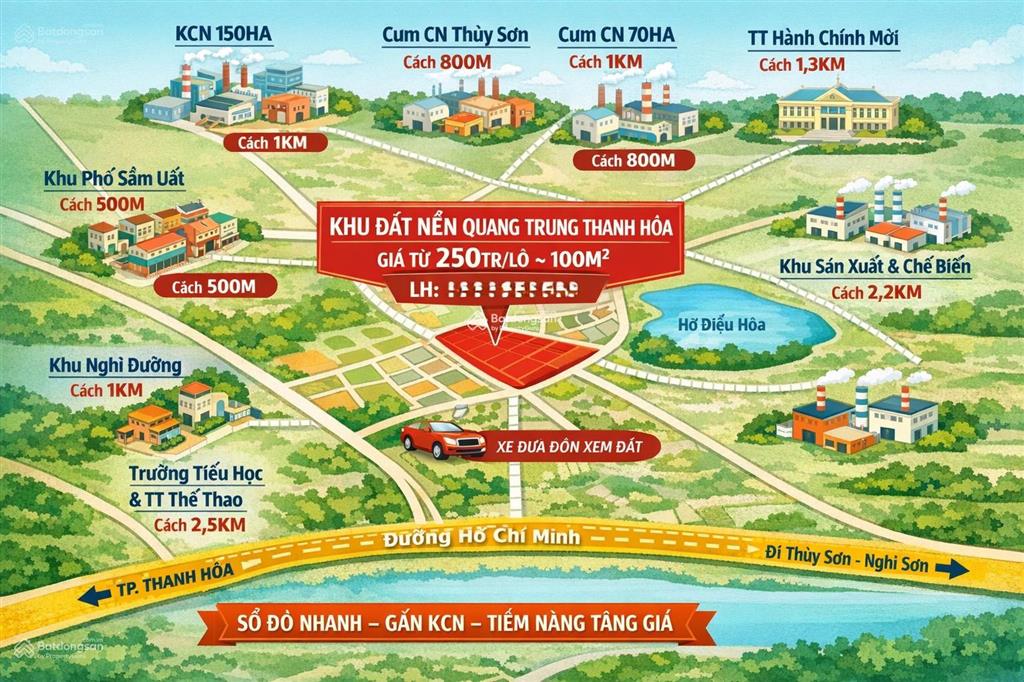 Bán đất nền thanh hóa khu quang trung.