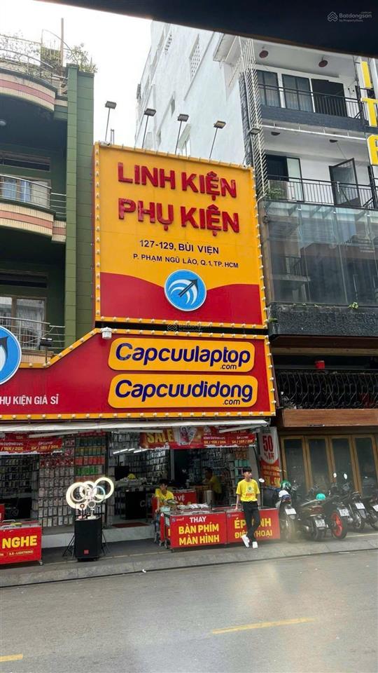 Bán nhà mặt tiền đường bùi viện, quận 1 (4,50x12,5m2)hđt 180triệu/th giá 75 tỷ