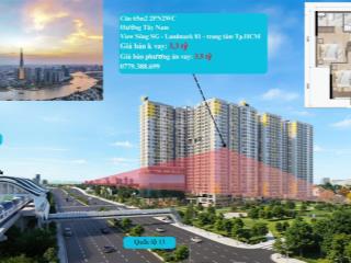 Căn hộ 65m2 view đẹp  hướng tây nam gió mát, giá giai đoạn 1