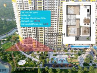 Căn 2pn2wc 55m2 tầng 10 view nội khu và sông rất đẹp, 3,04 tỷ