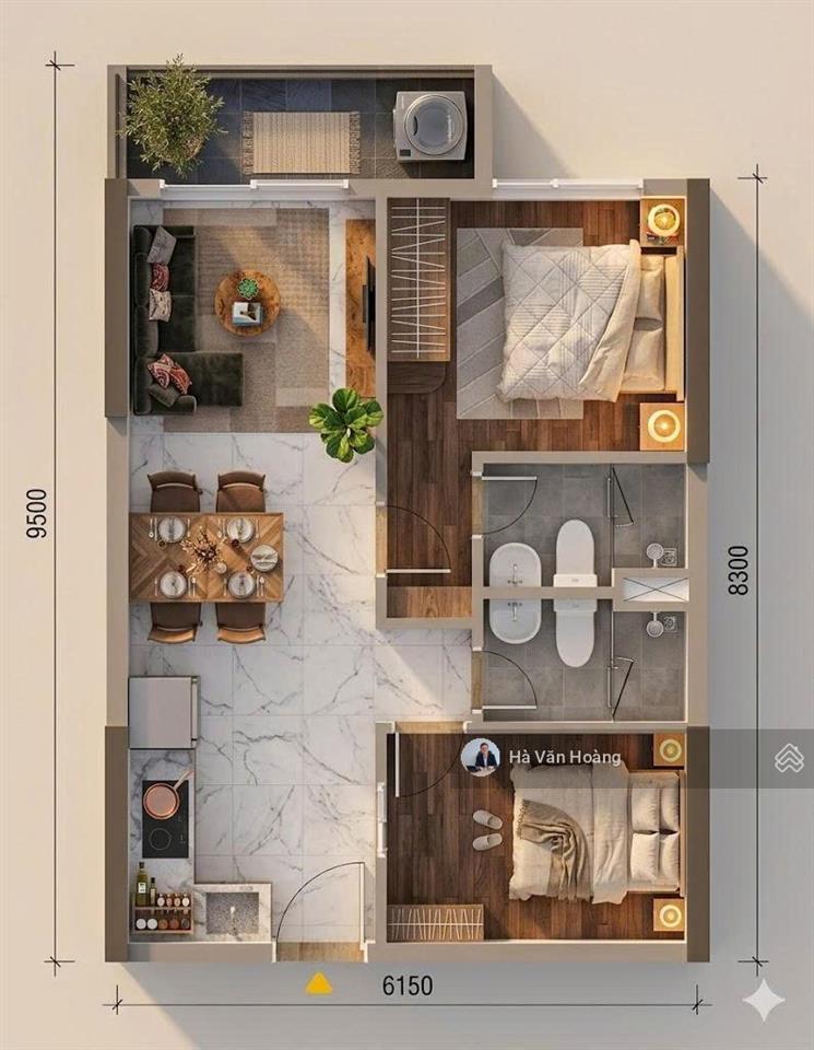 Căn hộ 2pn2wc, view sông và công viên nội khu rất đẹp, tầng 18 đẹp số nhà đẹp