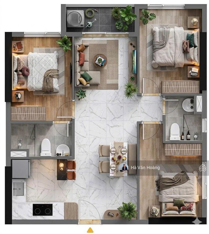 Hiếm  căn góc hoa hậu 3pn tầng sân vườn view ôm trọn sông, chỉ 4,276 tỷ đã vat