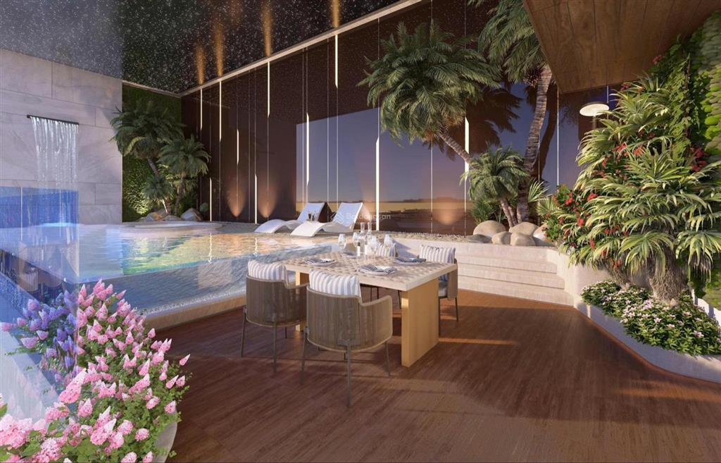 Noble crystal tây hồ ciputra, bể bơi sân vườn, view hồ tây sông hồng