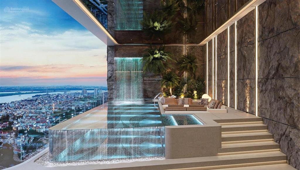 Noble crystal tây hồ ciputra, bể bơi sân vườn, view hồ tây sông hồng