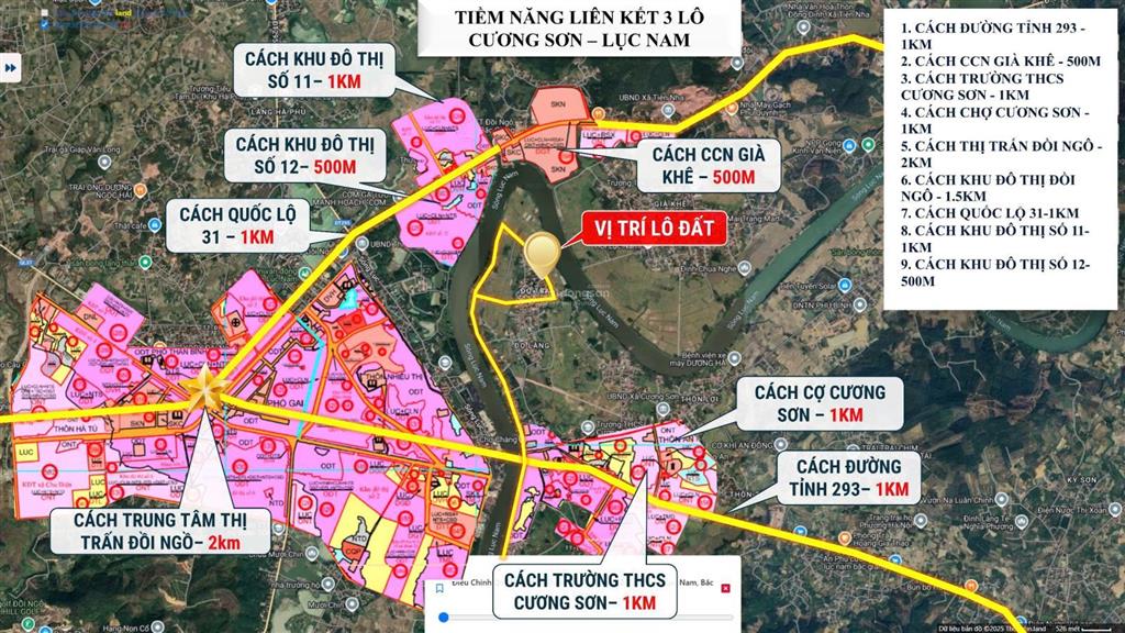 Bán lô góc 2 mặt tiền tại cương sơn, lục nam, bắc giang