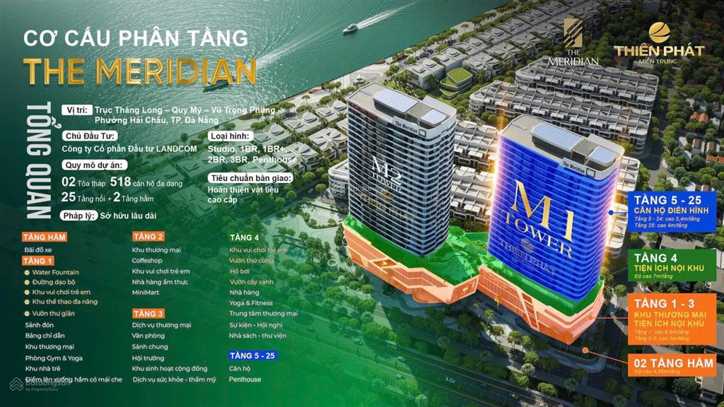Căn hộ meridian sở hữu lâu dài view pháo hoa công viên châu á view sông