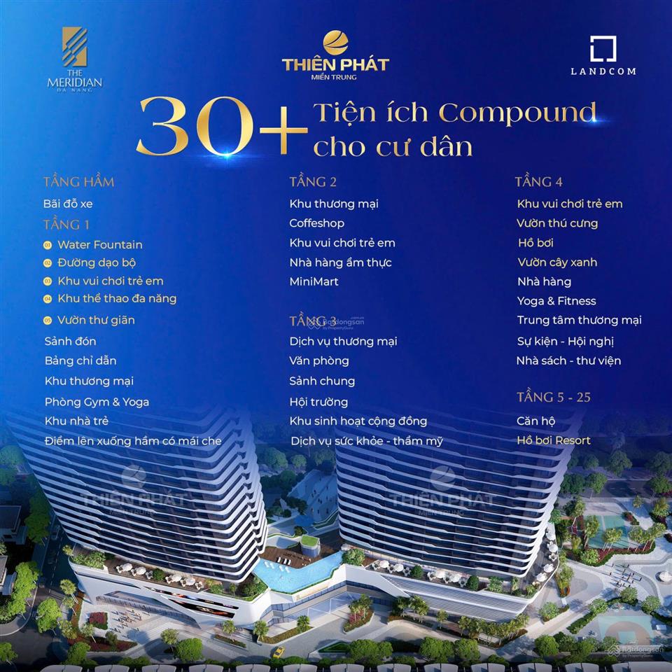 Căn hộ meridian sở hữu lâu dài view pháo hoa công viên châu á view sông