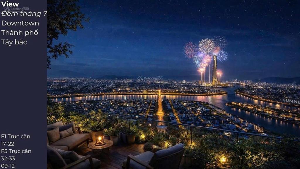 Hiếm có căn 3pn sân vườn view pháo hoa công viên châu á hướng đông nam