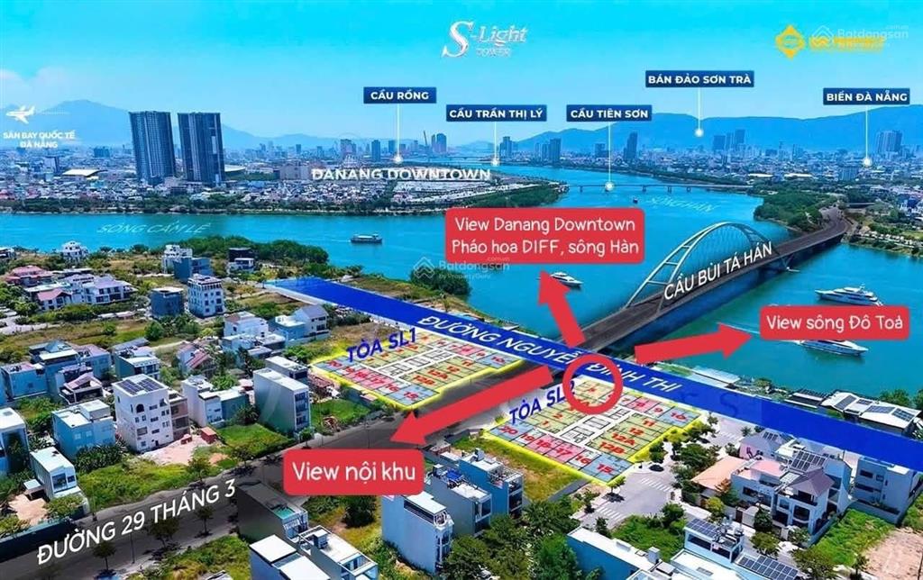 Hiếm có 01 căn 3 pn trực diện sông hàn hướng đông mát mẻ