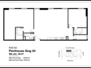 [cho thuê] penthouse tầng 20 chung cư đạt gia 160.95 m² 12 triệu/tháng