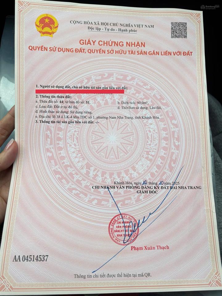 Bán đất mặt tiền đường số 13 hà quang 2, có sổ sẵn công chứng ngay