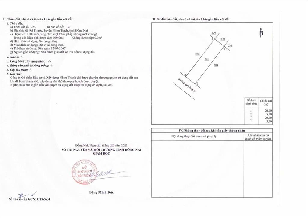 Chính chủ bán đất nền 100m2 mặt tiền đường lớn  đất dự án (đã có sổ hồng và gpxd)  chợ đại phước