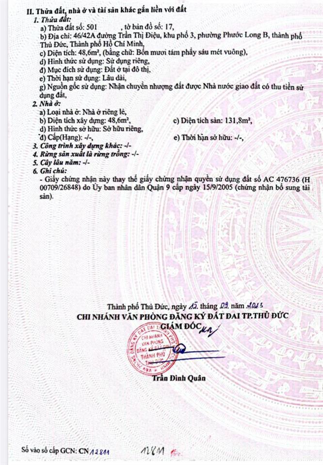 Bán nhà riêng hbg chính chủ phước long b, q9