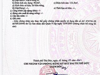 Bán nhà riêng hbg chính chủ phước long b, q9