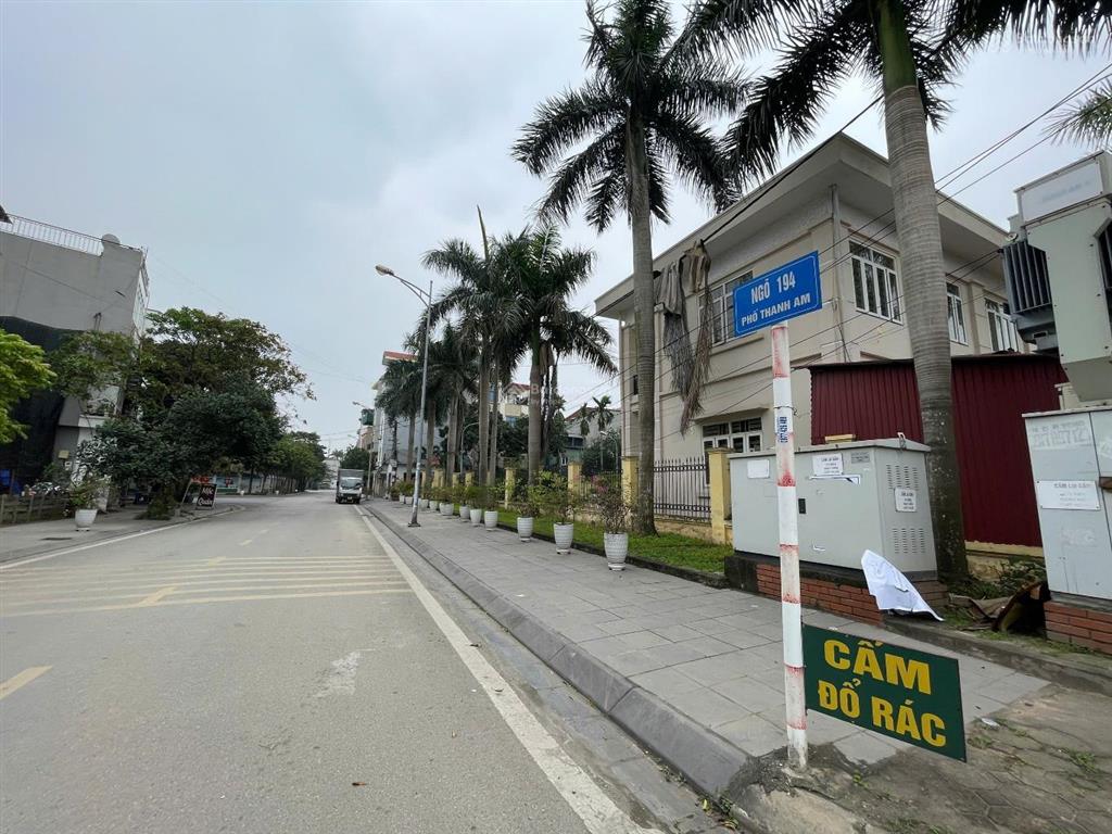 Bán đất phân lô tái định cư thanh am 75m² , mt 5,6m vỉa hè ôtô tránh giá 16,3 tỷ tl .