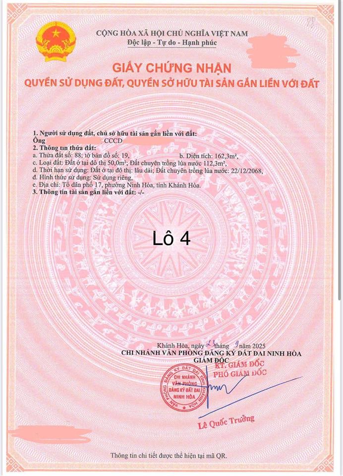 Bán đất nền phường ninh hòa giá rẻ