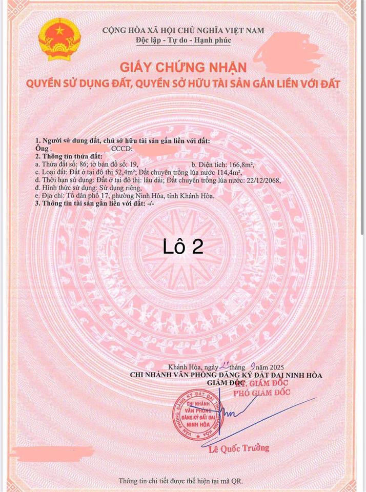 Bán đất nền phường ninh hòa giá rẻ