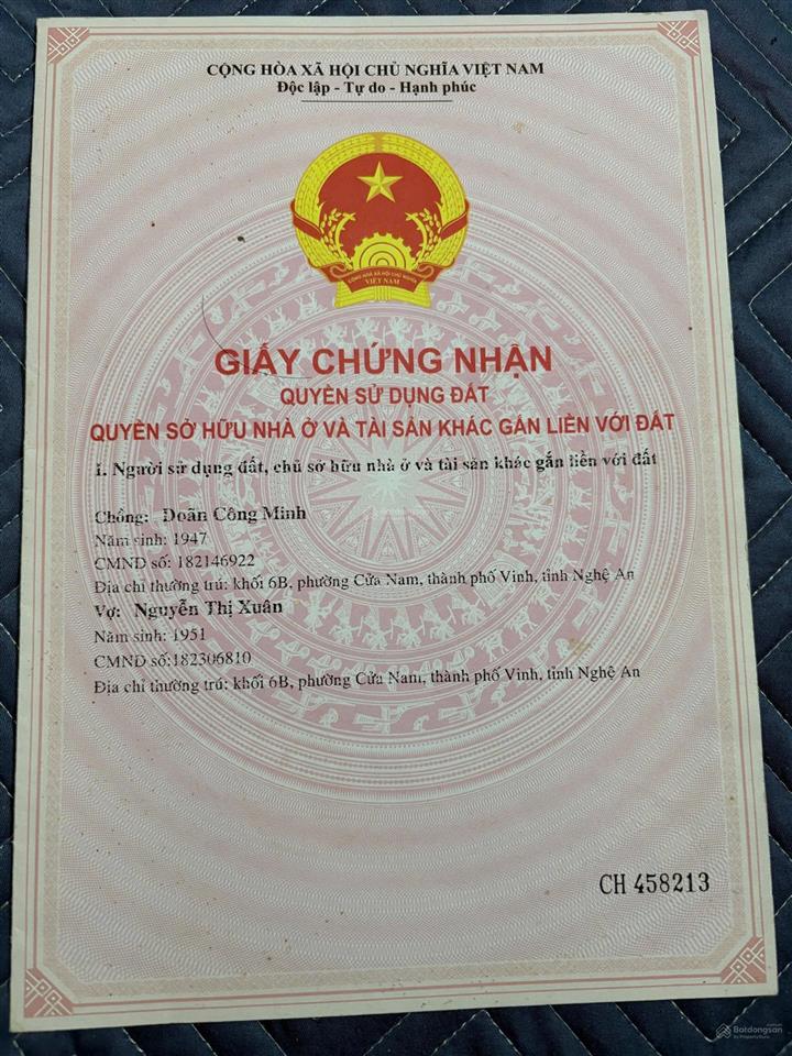 Bán nhà số 18 hồ hán thương , phường cửa nam , tp vinh