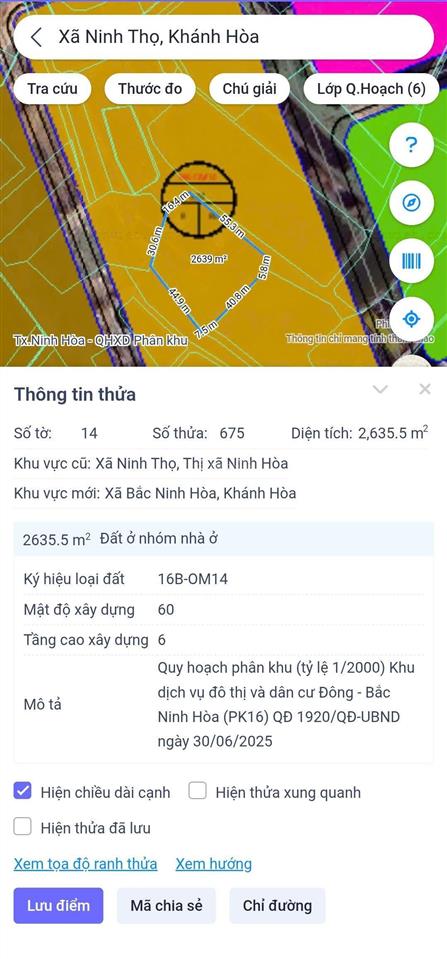 Bán đất mặt tiền 55m, 2635m2 tại ninh thọ, 3,7 tỷ ( 1.4tr/m)