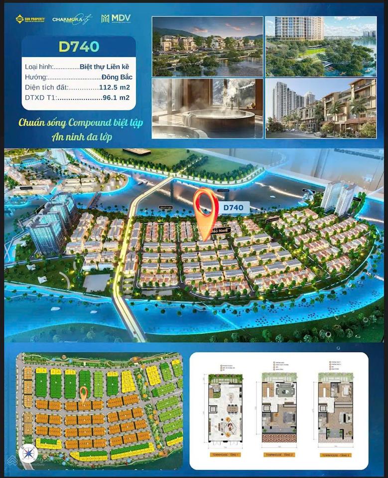 Bán biệt thự charmora city, 15,51 tỷ, 112,5m2, giá siêu hời tại xã vĩnh thái, nha trang
