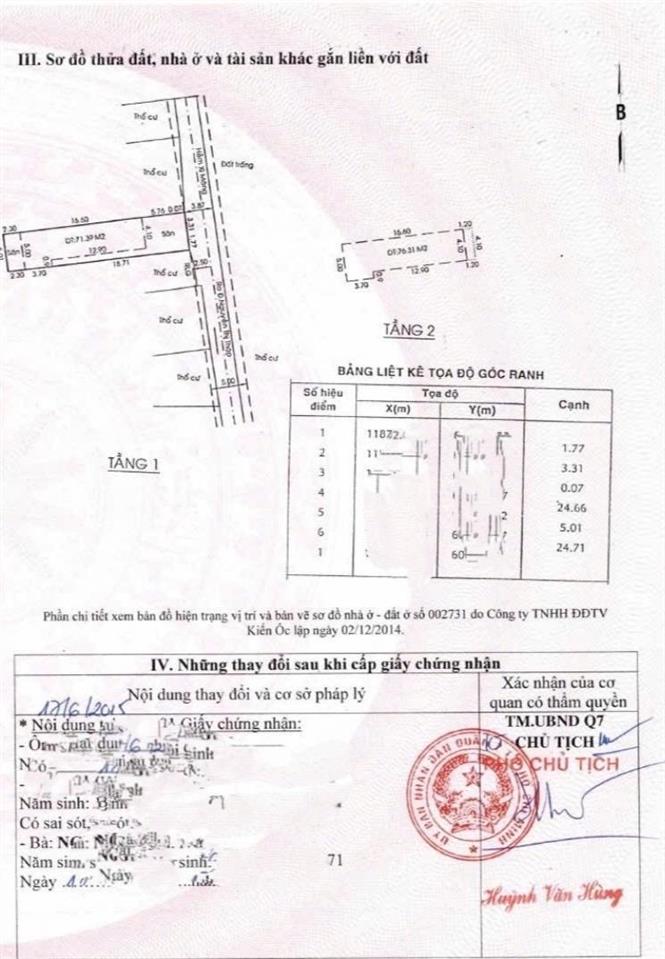 Nguyễn thị thập, quận 7  kề phú mỹ hưng  ngang (5x25) dtcn 125m2  sổ vuông a4