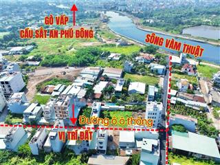 Bán lô đất đẹp cách sông vàm thuật 200m, dân cư đông đúc, hẻm oto