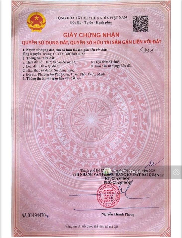 Giảm giá sốc đầu tư 3.65 tỷ hẻm oto tải, khá gần sông sài gòn mát mẻ
