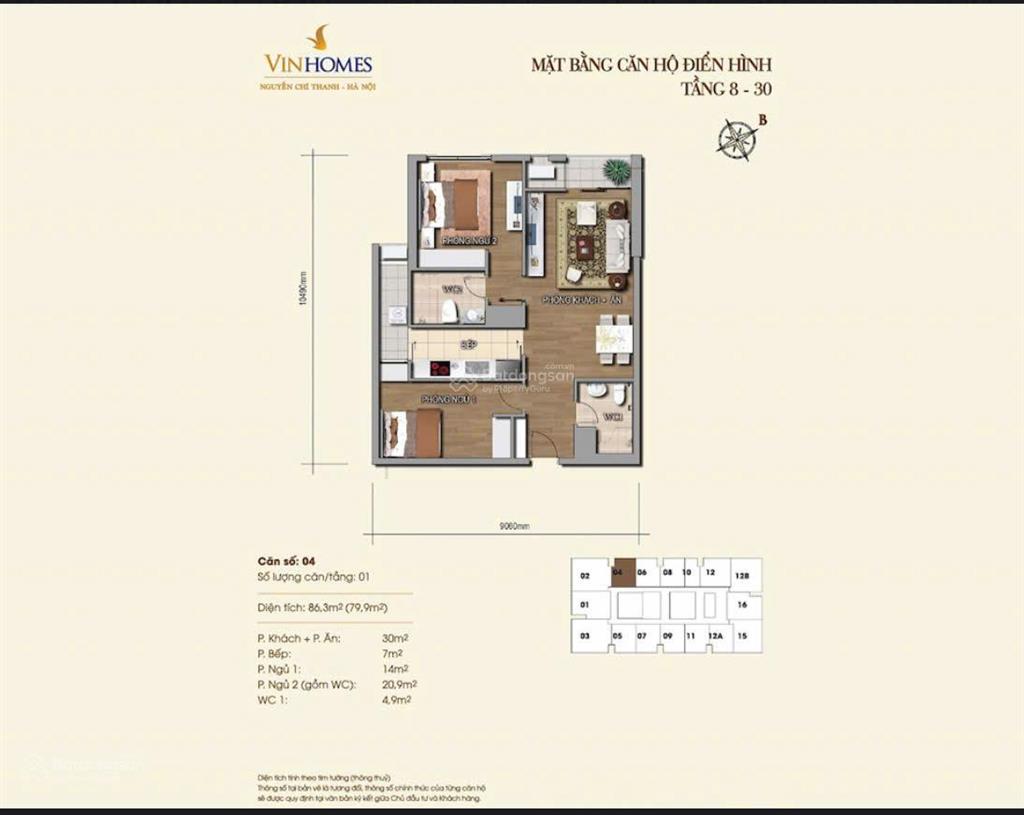 Cho thuê căn hộ 57m2 1pn + 1wc giá cực rẻ full nội thất tại diamond park plaza, 16 láng hạ