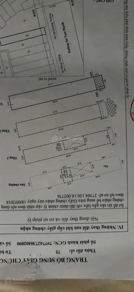 Giá đầu tư siêu hời  mt sư vạn hạnh mà chỉ 325tr/m2. 4x27,100m2, 4 tầng  ngay khách sạn windsor