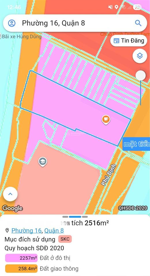 Siêu phẩm q8, 2516m2, ngang 25m mặt tiền phú định, thông an dương vương, võ văn kiệt, 140 tỷ