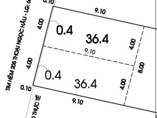 Bán đất hẻm 205/15 thoại ngọc hầu 4x9,1m  đất 5,1 tỷ